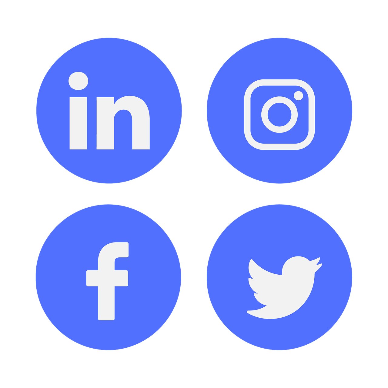 Image shows icons of multiple social media channels