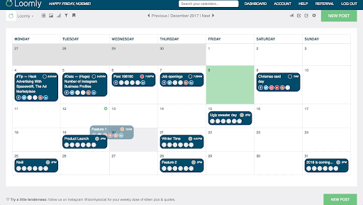 content calendar tools : Loomly