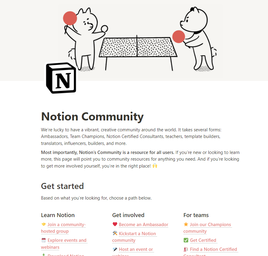 Notion community - Notion content marketing strategy